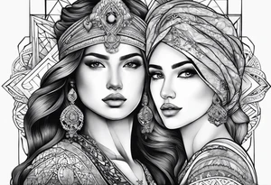 three person side by side. Daughter on the left, mother in the middle, grandmother on the right. greater age difference tattoo idea