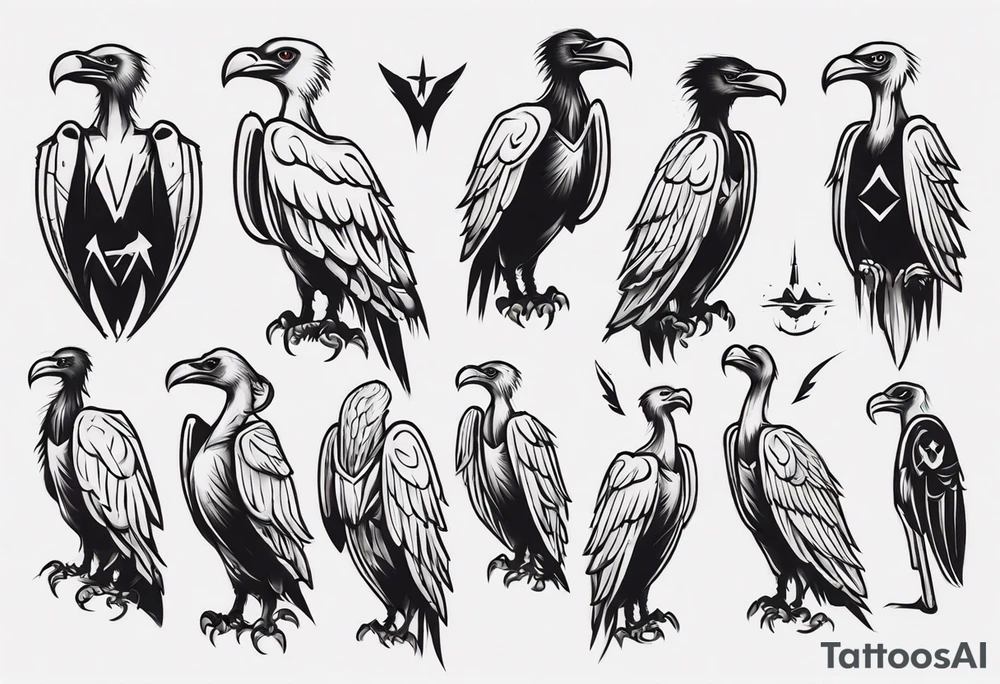 vulture
classic tattoo style tattoo idea