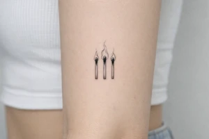 burning matchsticks tattoo tattoo idea