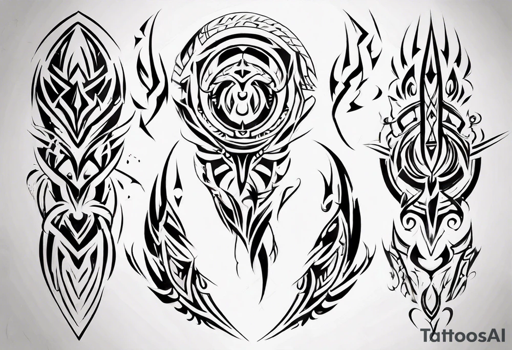 tribal lines tattoo idea