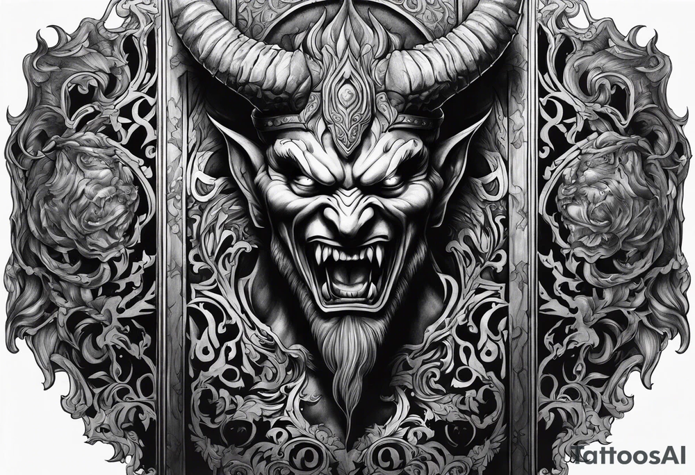 The demon enters the gate tattoo idea