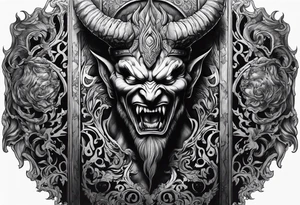 The demon enters the gate tattoo idea