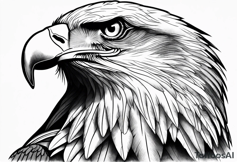 Eagle in the sky tattoo idea