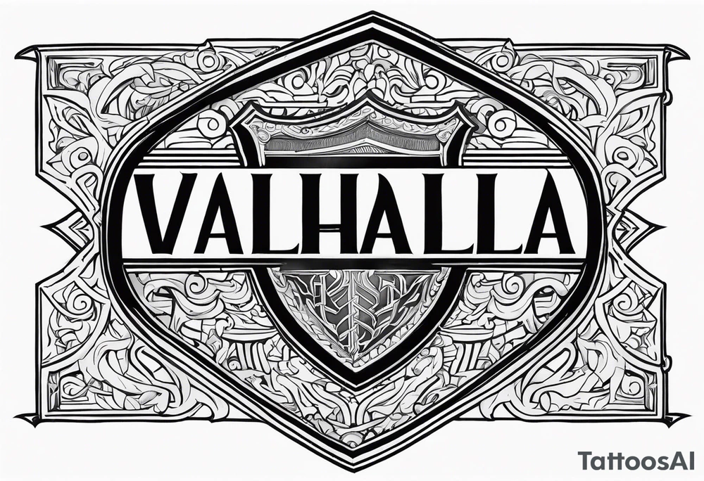 Valhalla steps shield tattoo idea