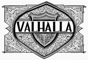 Valhalla steps shield tattoo idea
