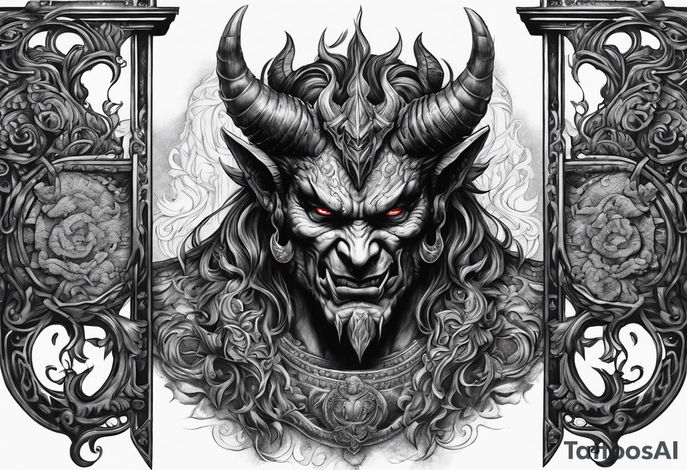 The demon enters the gate tattoo idea