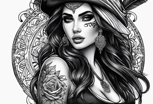 caveira e mulher abraçando tattoo idea