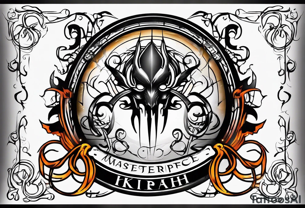 Cyber sigil with the name krah tattoo idea