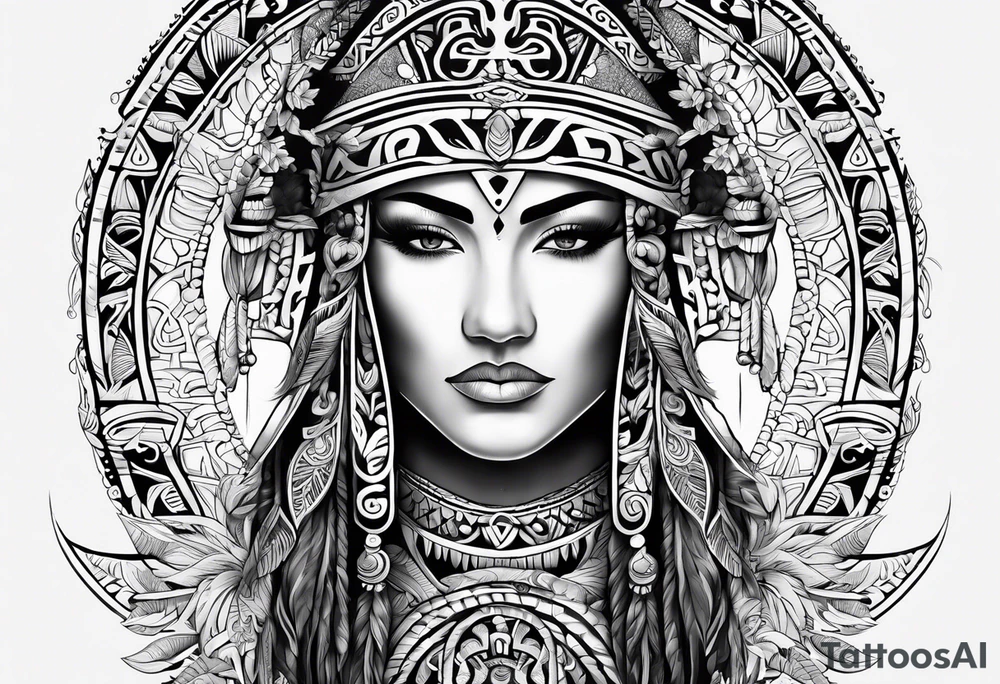 Te Moko with Croatian and Northern Irish influences tattoo idea