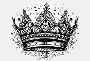 A pointy evil crown tattoo idea