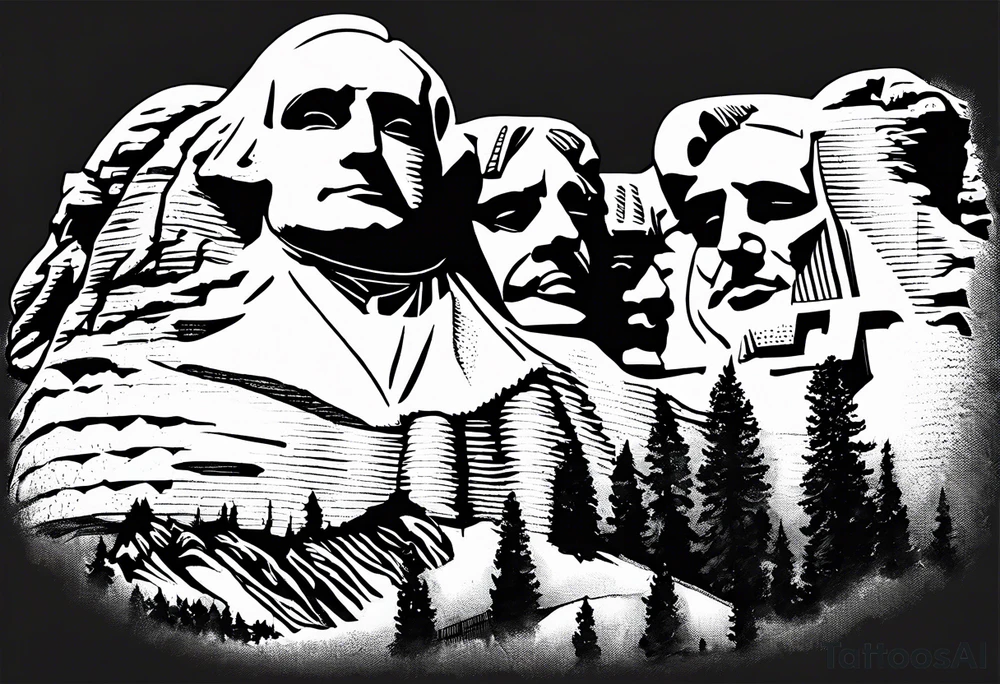 mount rushmore with tattoo idea