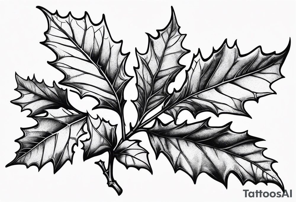 Holly leaf tattoo idea