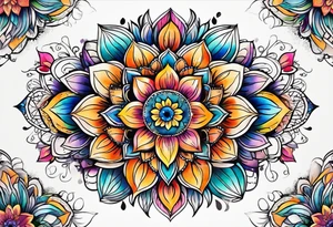 Mandala flower tattoo idea