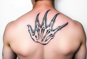Freddy Krueger showing his claw tattoo idea