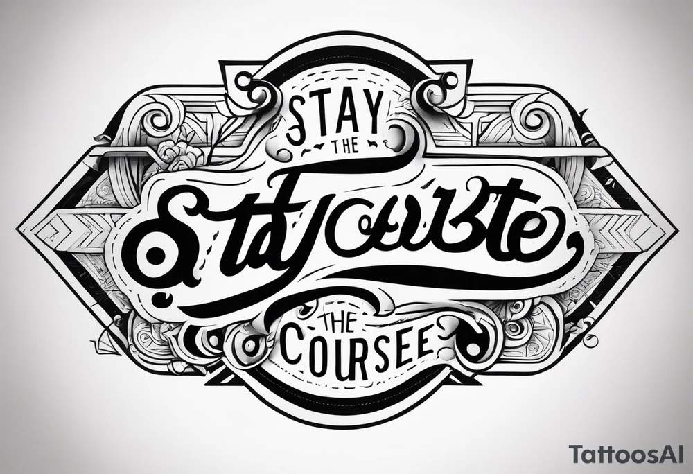 Stay the course tattoo idea