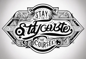 Stay the course tattoo idea