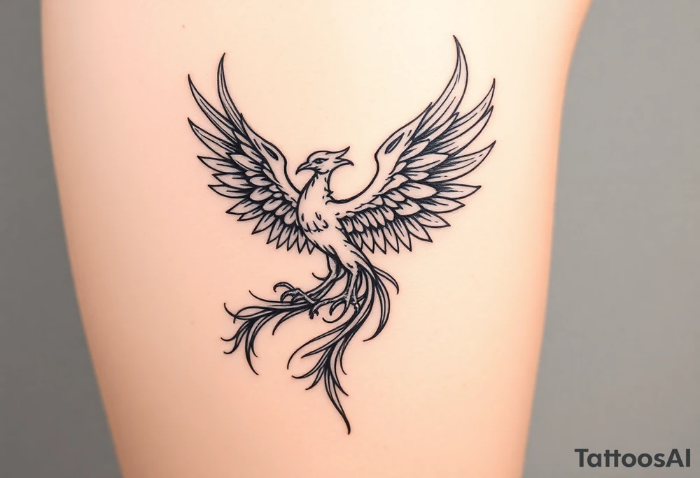 rising phoenix from the ashes tattoo idea