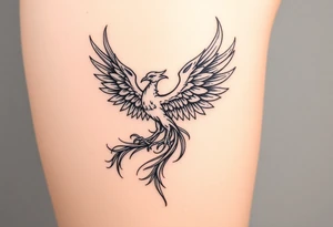 rising phoenix from the ashes tattoo idea