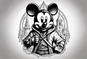 mickey mouse as assassins creed tattoo idea