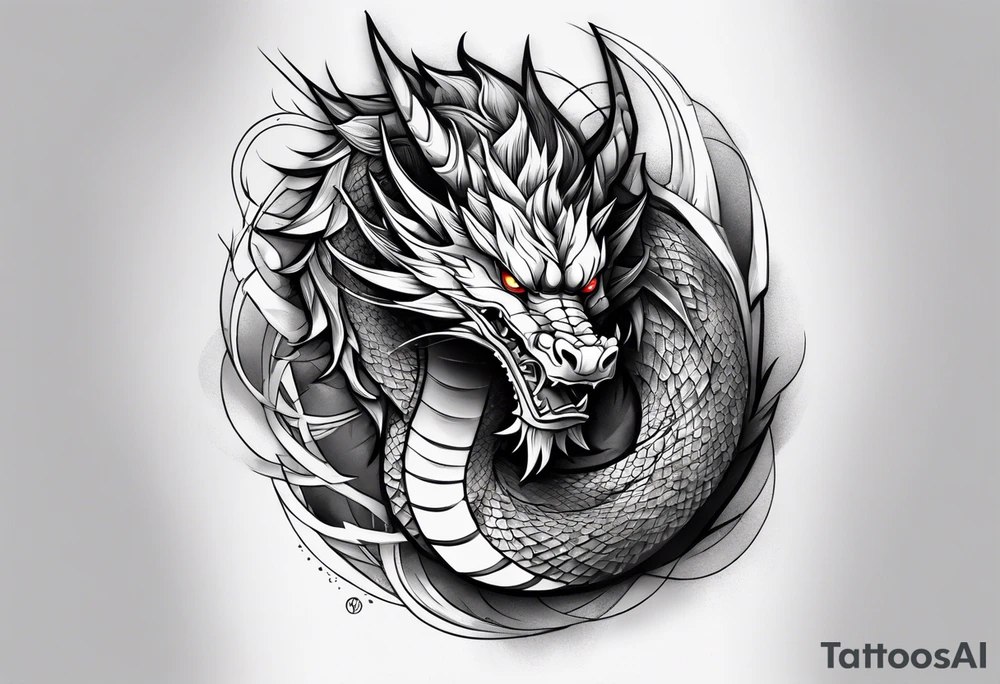 Dragon Ryu on the forearm tattoo idea