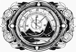 time travel space vector tattoo idea