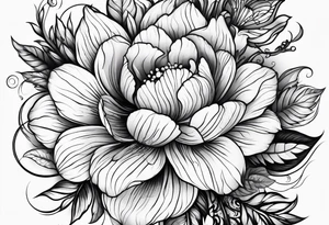 Floral, strength, beauty tattoo idea