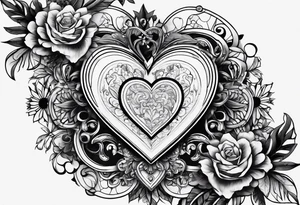 I have heart on my shoulder, and i need something around my heart tattoo idea