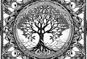 Sacred geometry. Tree of life going tattoo idea