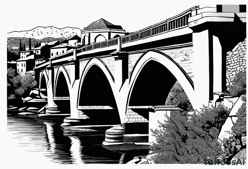 Mostar, old bridge tattoo idea