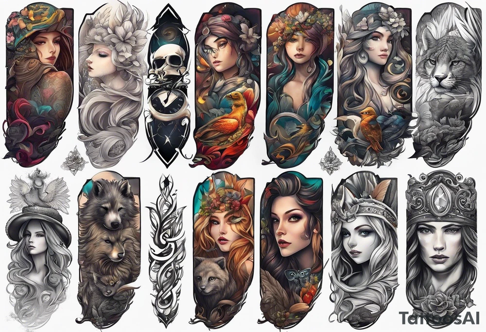 Full forearm tattoo for names of children and grandchildren tattoo idea