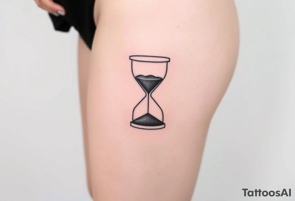 3d hourglass tattoo idea