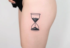 3d hourglass tattoo idea