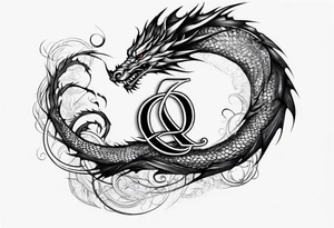 The numbers 0630 writing with a dragon tattoo idea