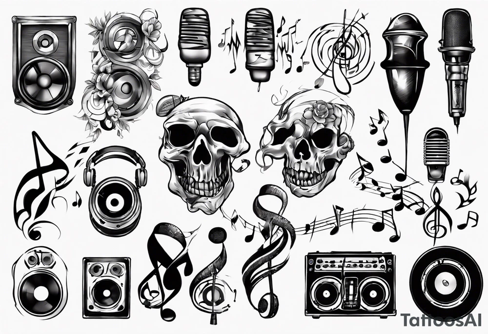 music sound tattoo idea