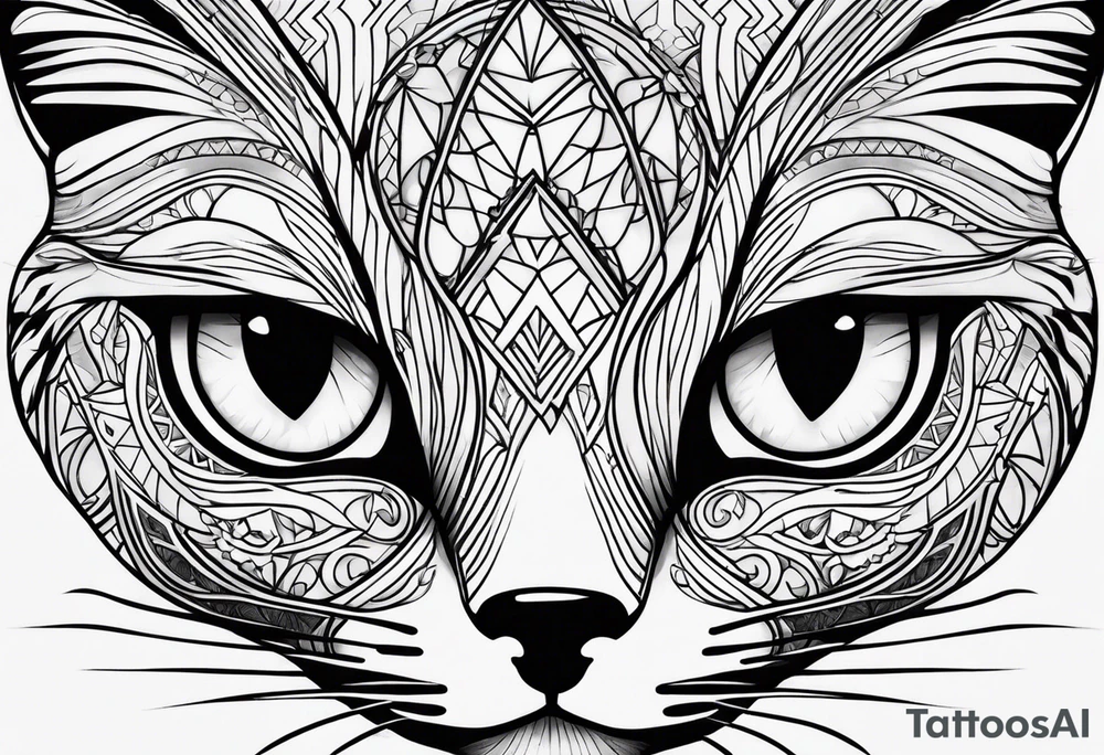 Cat eye tattoo idea