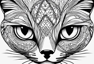 Cat eye tattoo idea