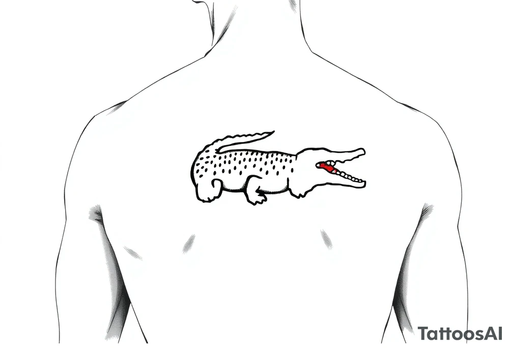 Lacoste brand tattoo comic style tattoo idea