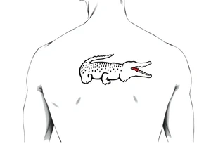 Lacoste brand tattoo comic style tattoo idea