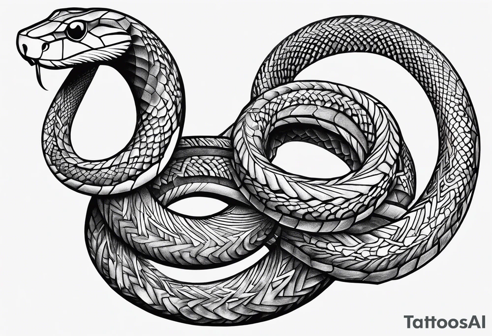 Mc Escher snake tattoo idea