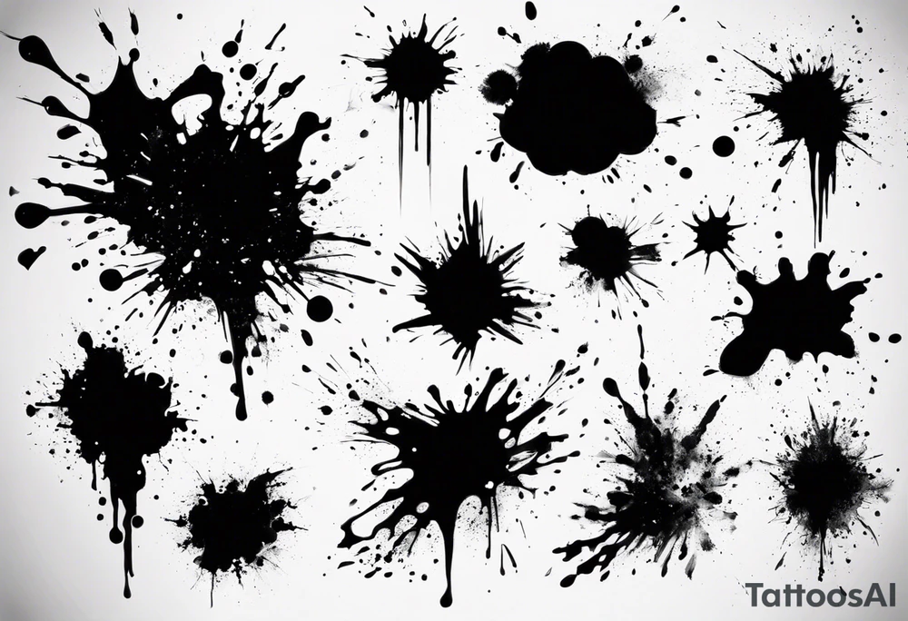 Paint splatter tattoo idea