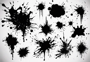 Paint splatter tattoo idea