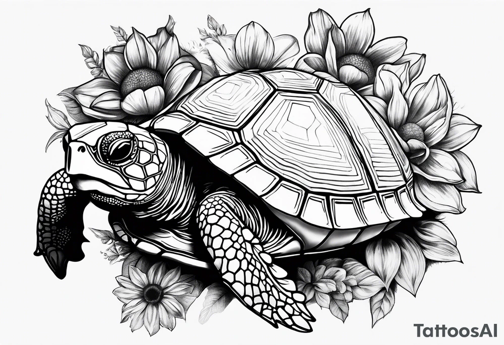 Tournesol,  Fleur roses , Caméra, tortle tattoo idea