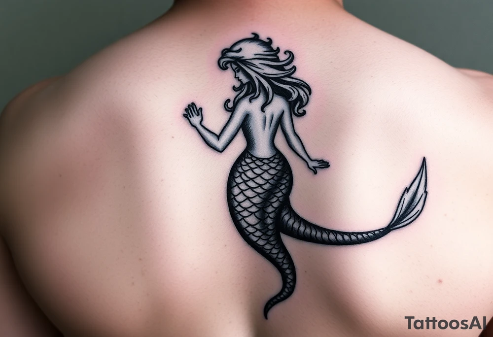 ethereal mermaid tattoo idea
