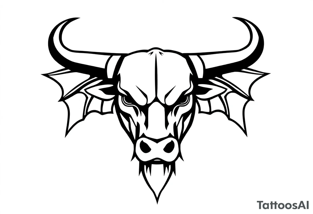 Symbol for complete surrender to master bull tattoo idea