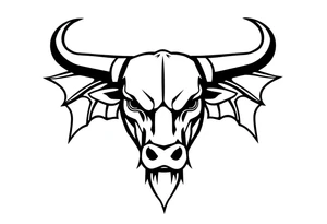 Symbol for complete surrender to master bull tattoo idea