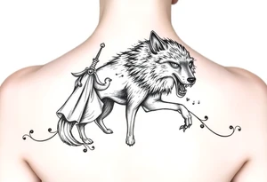 Little red riding hood nursery rhyme big bad wolf tattoo idea