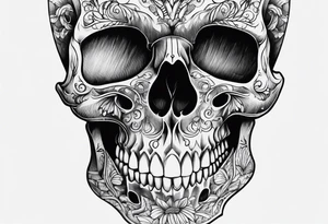 skeleton mouth for elbow tattoo idea