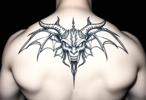 Joshua Esquivel/capricorn/strong and demonic full back tattoo idea