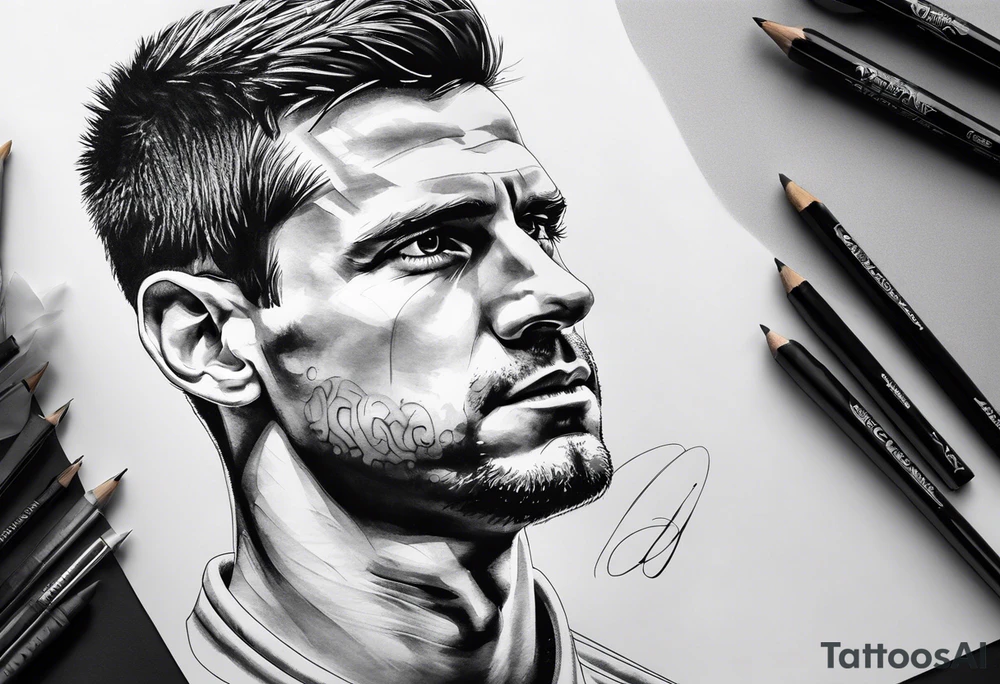 Djokovic com o dedo na cabeça tattoo idea