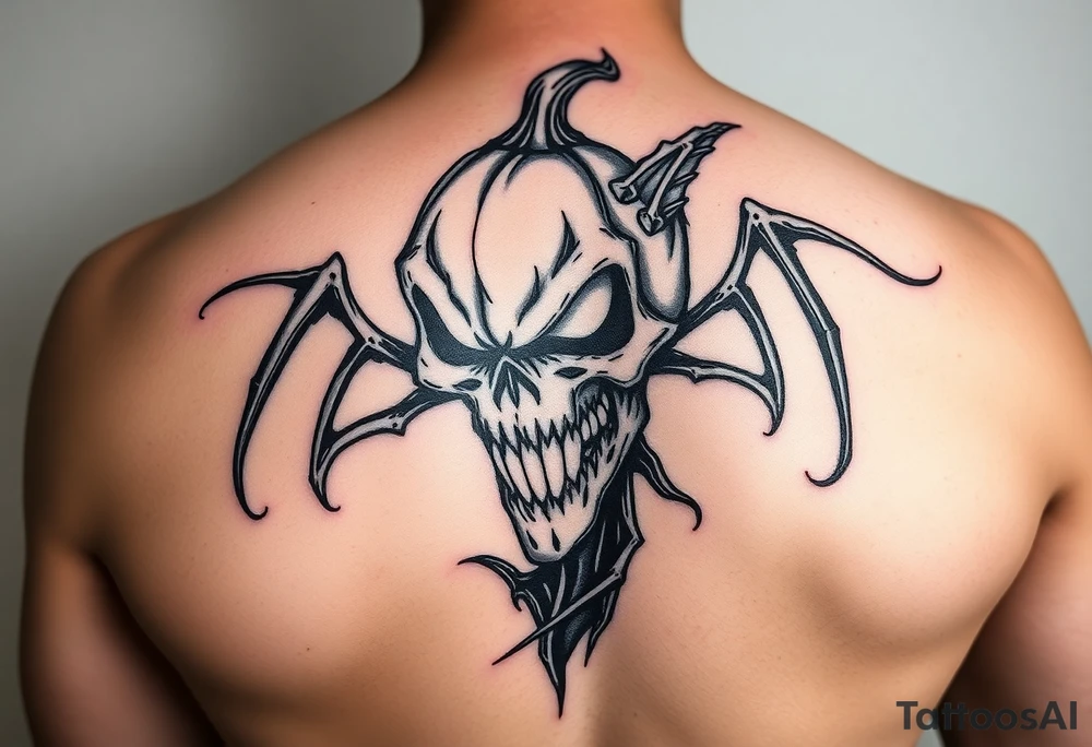 Spooky jack o lanturn evil tattoo idea